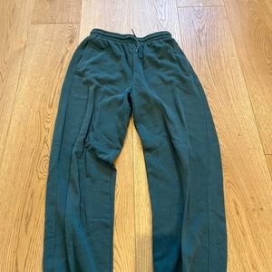 green sweatpants